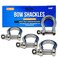Premium Stainless Steel D Ring Shackles 12 inch 38 516 or 14 Mini Small Bow Shackle or Clevis Anchor Shackle Marine Grade Boat Sailboat Chain Shackel U Bolt Rigging Clasp