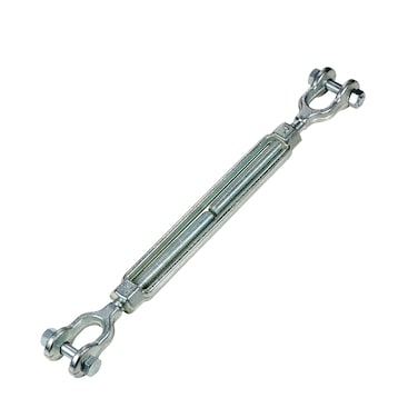Hot Dipped Galvanized Steel Jaw and Jaw Turnbuckle 4000 lbs Working Load Limit 58 Threaded Diameter x 18  Durable Weather Resistant Turnbuckle Silver CA002