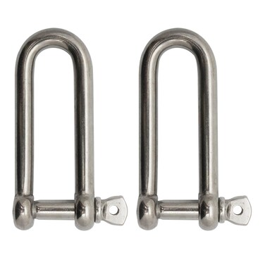 Extreme Max 300682042 BoatTector Stainless Steel Long D Shackle  516 2Pack