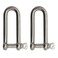 Extreme Max 300682042 BoatTector Stainless Steel Long D Shackle  516 2Pack