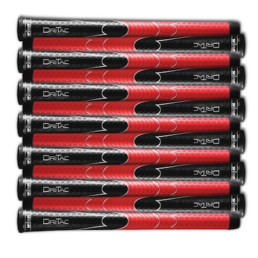 Winn SET OF 9 DRITAC AVS STANDARD BLACKRED GOLF GRIP 5DTBRD