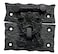 Adonai Hardware 3 InchOshea Antique Cast Iron Hasp  Staple with Lock for Trunks and Jewellery Boxes  Matte Black Powder Coated Antique Hardware Cabinet Hardware