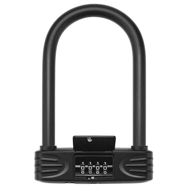 KENRONE Heavy Duty U Lock 4 Digit Combination Password Bicycle Lock with ULock Shackle Waterproof No Key Bike U Lock for Home School Travel