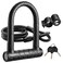 VVA Bike U Lock20mm Heavy Duty Combination Bicycle D Lock Shackle 4ft Length Security Cable with Sturdy Mounting Bracket and Key Anti Theft Bicycle Secure Locks