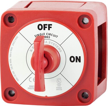 Blue sea systems 6005 mseries battery switch onoff with key red one size