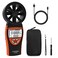Anemometer Handheld Digital Wind Speed Meter Portable Air Flow Gauge Measure Wind Velocity Temperature Humidity with FlashlightUSB ChargingBacklit DisplayData Holdfor HVAC Boating Hunting GR8808