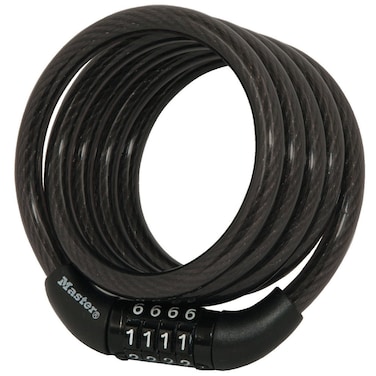 Master Lock Bike Lock Cable with Combination Black 8143D