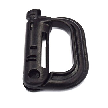 FeeJoo Grimloc Locking DRing Multiuse for Molle Webbing Black 5 Pack