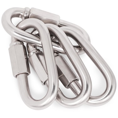 ThreeLeaves Stainless Steel Chain Links Heavy DutyD Shape Repair Safety Quicklinks for Outdoor Traveling Equipment