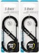 Nite Ize SBiner Stainless Steel 4 Black DualGated Carabiner Tool 75lb2Pack