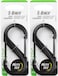 Nite Ize SBiner Plastic Dual Carabiner 4  Black 2Pack