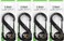 Nite Ize SBiner Plastic No4 Tactical Black DualGated Carabiner 4Pack