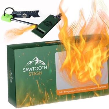 Sawtooth Stash 5in1 Magnesium Fire Starter Kit