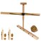 SXTL Bow Drill Fire Starter Kit Outdoor Survival Practice Tool Friction Fire Starter for Scout Backpacking and Camping Survival Training and Teaching