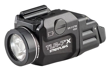 Streamlight 69455 TLR7 X USB MultiFuel LowProfile RailMounted Weapon Light with Interchangeable Rear Paddle Switches Black