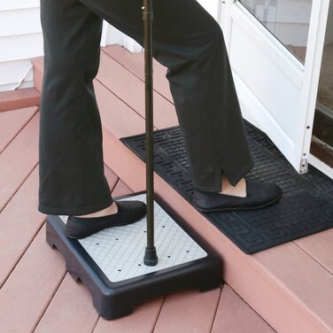 SUPPORT PLUS Platform Step Safety Step Platform for Elderly Fall Prevention Devices  3 12 Inch High Riser Step Indoor Outdoor Step