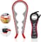 MEYUEWAL Easy Jar Bottle Opener Kit 5in1 and 4in1 Multi Jar Openers Simple to Use for Children Elderly and Arthritis SufferersSilicone Hand Gripper Aid Red