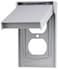 Leviton 4978GY 1Gang Duplex Device Wallplate Cover WeatherResistant Thermoplastic Device Mount Vertical Gray