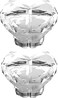2Pcs Love Heart Shaped Toilet Tank Button Crystal Heart Toilet Press Button Button Pusher Helper Button Aid Toilet Lid Cover LifterHandle for Women Long Nail Toilet Parts Plumbing Transparent