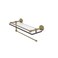Allied Brass DT1PT16GAL Dottingham Collection Paper Towel Holder with 16 Inch Gallery Glass Shelf Unlacquered Brass
