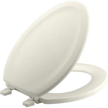 KOHLER K464796 Stonewood MoldedWood with ColorMatched Plastic Hinges Elongated Toilet Seat Biscuit
