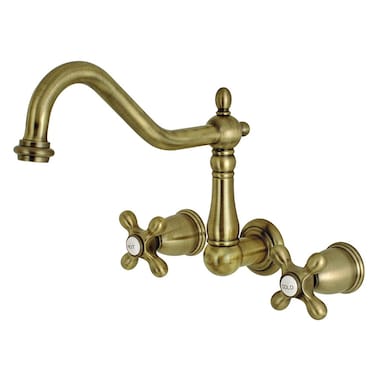 Kingston Brass KS1023AX Wall Mount Tub Filler Antique Brass