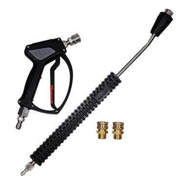 MTM Hydro Pressure Washer 20 Extension Wand and SGS28 Spray Gun Kit High Pressure Sprayer with Live Swivel 4000 PSI for Car Wash and Auto Detailing