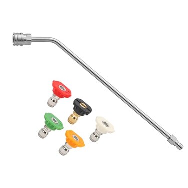RIDGE WASHER Pressure Washer Extension Wand 45 Degree Curved Angled Attachment Lance for Undercarriage and Gutter Rod 14 Quick Connect 15 Inch