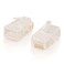 C2G 27575 RJ45 Cat5e Modular Plug with Load Bar for Round SolidStranded Cable Mulitpack 100 Pack Clear