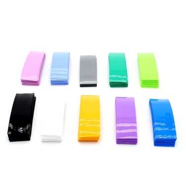 SpzcdZa SpeedDa 300Pcs 10 Color 295MM 185MM Flat PVC Heat Shrink Tubing Tube for 18650 18500 Battery Shrink Film