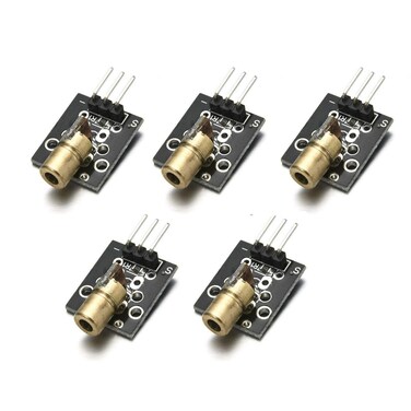 DEVMO 5PCS 5V Sensor Module Board Compatible with Arduino AVR PIC KY008 Laser Transmitter Wave Length 650 nm