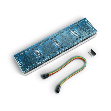 DEVMO MAX7219 Dot Matrix Display Module SingleChip Control LED Module DIY Kit Compatible with Arduino with 5pin Line
