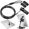 AboveTEK iPad Lock Security Cable wAdhesive Plates 6Ft Keyless 4 Digit Combination Tablet Lock Kit AntiTheft Hardware Locking Cable for iPhone Cell Phone MacBook Laptop in Showroom Retail Stores