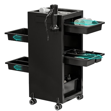 Ostart Salon Trolley Cart Hair Salon Station Equipment SPA Salon Tray Hair Cart 4 Drawers  2 Storage Baskets Salon Tool Storage Trolley Rolling Cart Multipurpose Tool Salon Cart for Hair Stylist