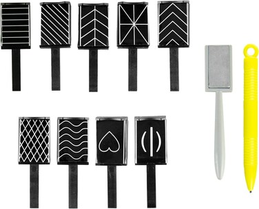Ideal Swan 11 Piece Magnet Nail Art Polish Tool Set Cat Eye Gel Polish 3d Gel Nails Cat Eye Plastic ToolSuitable for DIY 3d Magnetic Salon Studio or Home