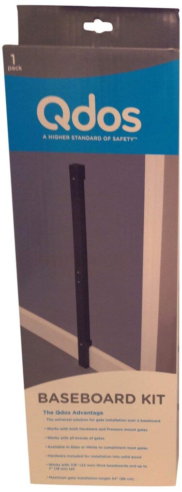Qdos Universal Baseboard Adapter for All Baby Gates  Professional Grade Safety  Universal Solution for Gate Installation Over a Baseboard  Works with All Gates  Easy Installation  Slate