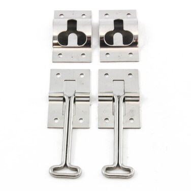 Red Hound Auto 2 Trailer 4 Inches TStyle Entry Door Catch Holder Metal Bracket Hook Keeper Stainless