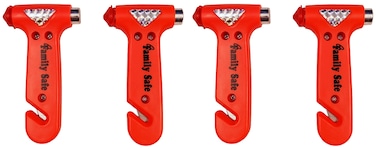 Family Safe 4 Pack Emergency Escape Tool  Seatbelt Cutter Window Breaker