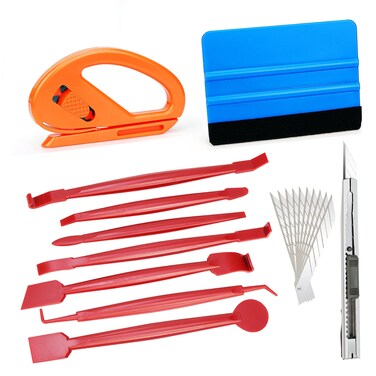 GUGUGI Car Wrapping Vinyl Tool Kit Window Film Tint Tools Set with Car Wrap Edge Trimming Squeegee Vinyl Squeegee Utility Knife Blade