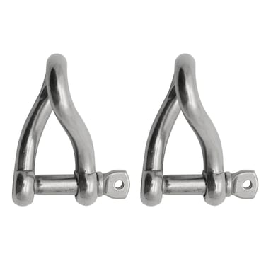 Extreme Max 300682162 BoatTector Stainless Steel Twist Shackle  516 2Pack