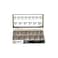 Workshop Hardware 128 Piece Fastener Assortment Kit Metric JIS Pan Phillips Machine Screw Set M5 and M6 Diameters Gray Stainless Steel