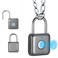eLinkSmart Fingerprint Padlock eLinkSmart Combination Lock  Keyless Locker Lock for School Locker Backpack Suitcase Luggage Gray Metal Gym Padlock