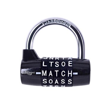 jin Gym Locker Lock5 Letter Word Lock5 Digit Combination LockSafety Padlock for School Gym LockerSports LockerFenceToolboxCaseHasp Storage Black black