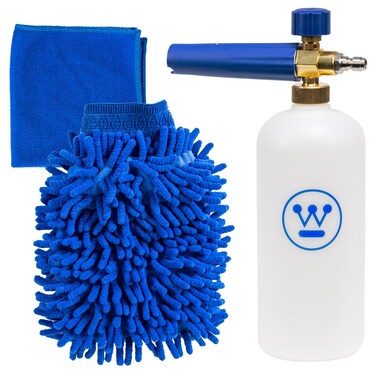 Westinghouse Auto Pressure Washer Accessory Kit Auto Foam Soap Cannon with Quick Connect Microfiber Wash Mitt Auto Detailing Towel Fits Most Gas and Electric Pressure Washers