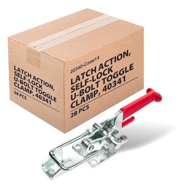 POWERTEC 20340Case14 Adjustable LatchAction U Bolt Selflock Toggle Clamp 2000 pbs Capacity 40341 Case of 28