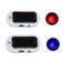 Anki HappiGo 2PCS Solar Power Fake Car Alarm LED Light Simulated Dummy Warning AntiTheft LED Flashing Security Light Car Alarm System Lamp with USB Port Blue  Red Light White