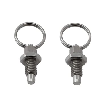 DTTRA 2PCS Non LockOut Knob Plunger Stubby Hand Retractable Spring Plunger with Pull Ring