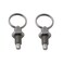 DTTRA 2PCS Non LockOut Knob Plunger Stubby Hand Retractable Spring Plunger with Pull Ring