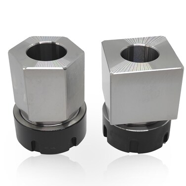 Lzcdelyxiao ER32 Collet Block Square and Hex Collet Chuck Block Set Workholding Holder 00005 Accuracy High Concentricity Finish Machining