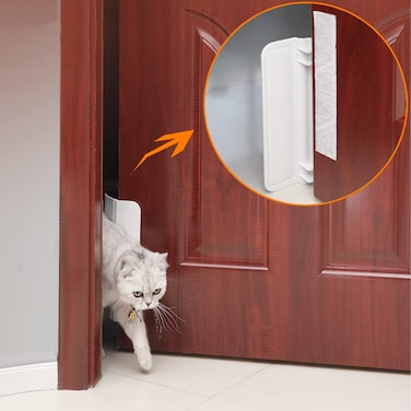 LISUNLI Pets Automotive Door Opener Automatic Lockable Pet Dog Door Automatic Gate Opener Dogs Cats Door Cat Private Handle Pet Door for Bedroom Bathroom Push to Open Pet Private Access Door